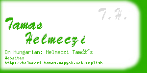 tamas helmeczi business card